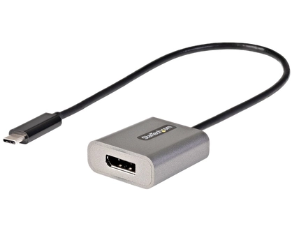 StarTech.com USB C to DisplayPort Adapter, 8K/4K 60Hz USB-C to DisplayPort 1.4 Adapter, DSC, USB Type-C to DP Video Converter, w/12" Cable