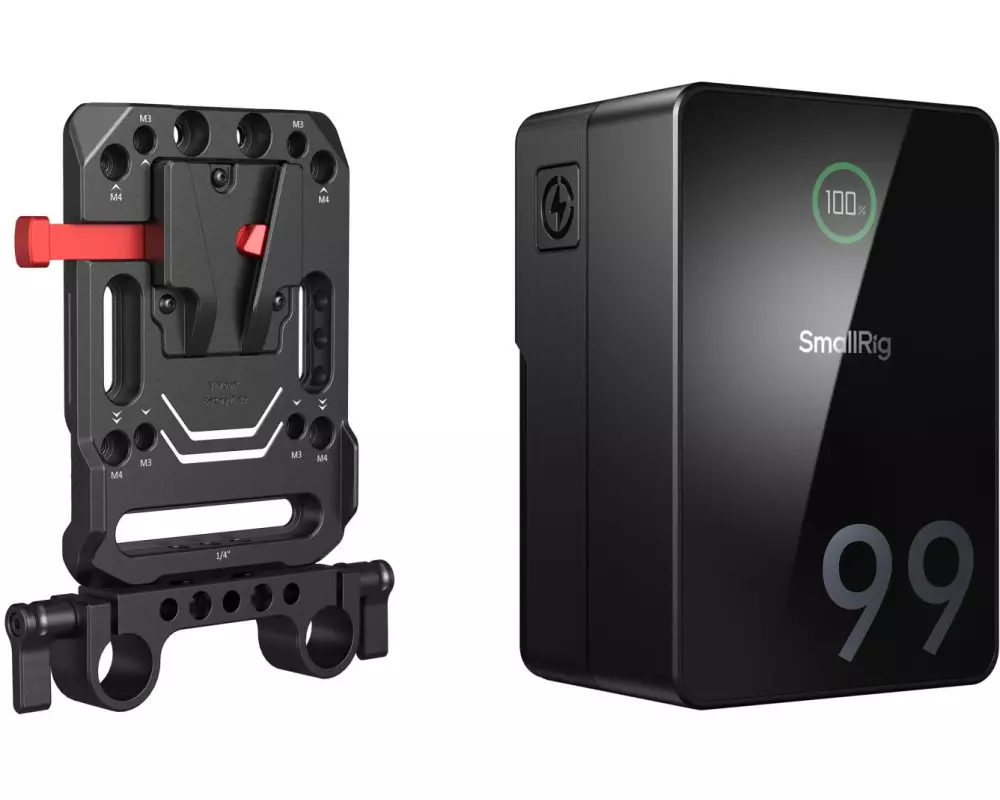 Smallrig Videokamera-Akku VB99 Pro Kit Akkuplatte mit Stangeklemme
