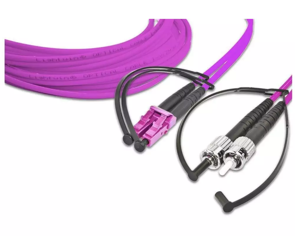 Lightwin LWL-Patchkabel Multimode LC – ST, OM4, Duplex, 10 m