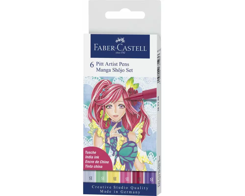Faber-Castell Tuschestift PITT Artist Pen Manga Shôjo 6 Stück