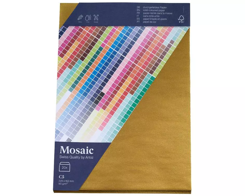 Artoz Couvert Mosaic C5, 20 Stück, Gold