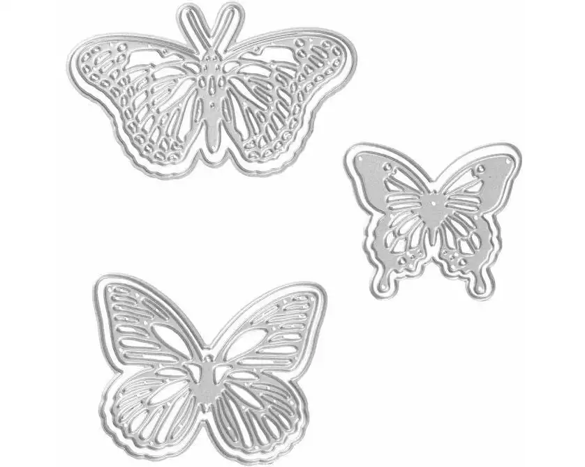 Creativ Company Stanzschablone 3-teilig, Schmetterlinge