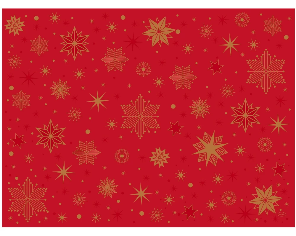 Duni Tischset Papier, 30 x 40 cm, Stargazing Red, 1000 Stück