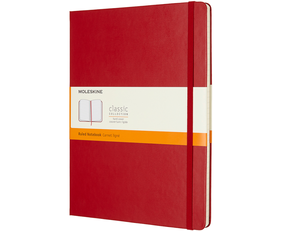 MOLESKINE Notizbuch XL 855082 Liniert,HardCover,Scharlach
