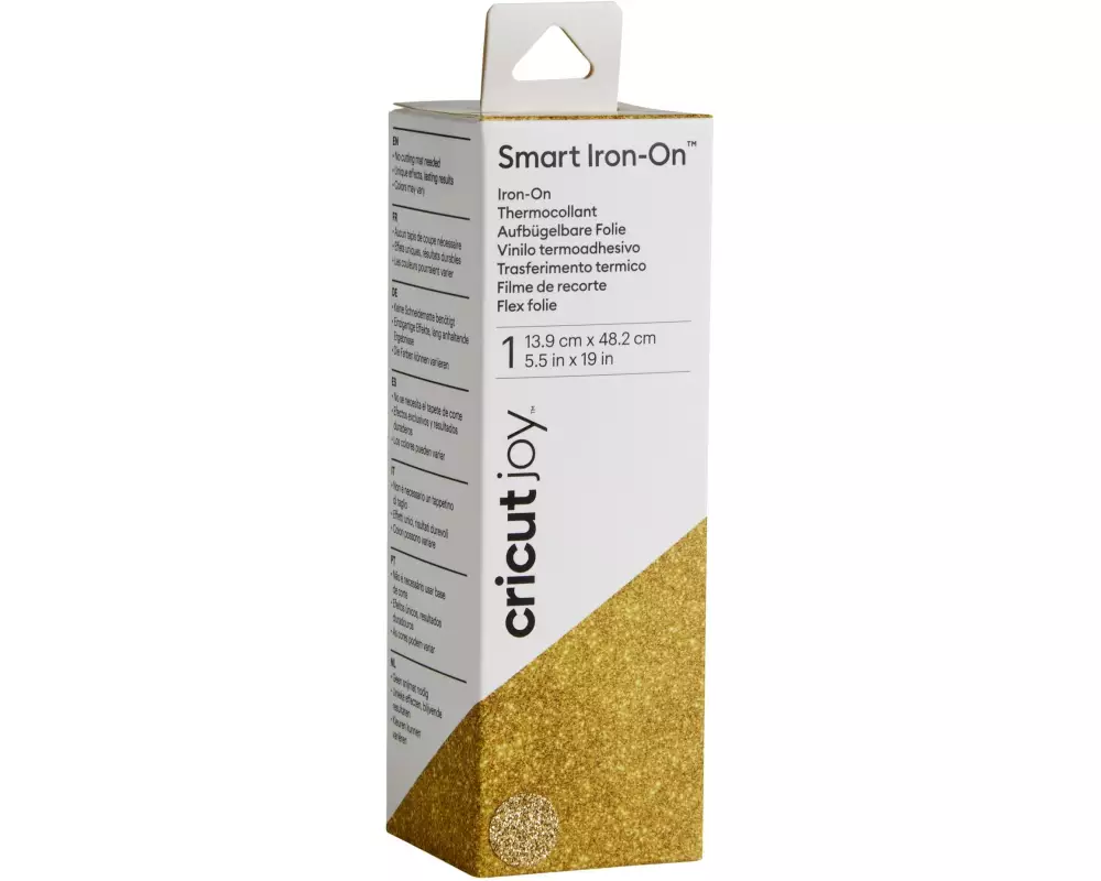 Cricut Aufbügelfolie Joy 13.9 cm x 48.2 cm Glitzer Gold