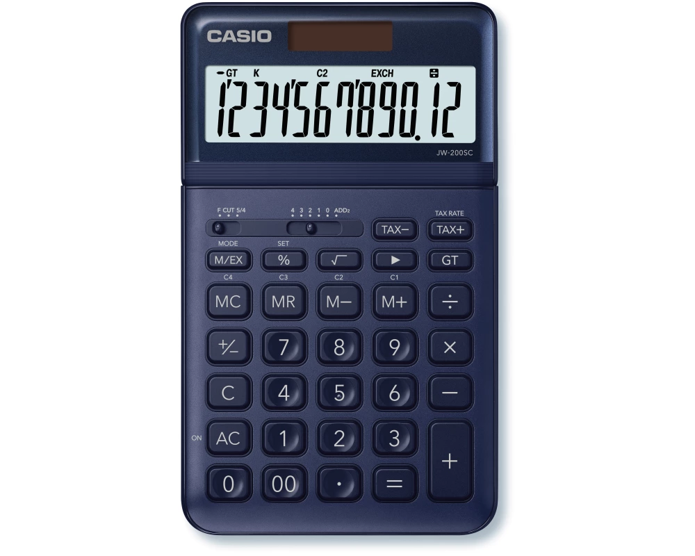 CASIO Tischrechner JW-200SC-NY-S 12-stellig dunkelblau