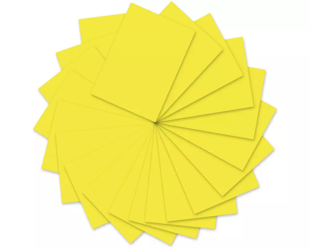 URSUS Tonzeichenpapier A4, 130 g/m², 100 Blatt, Zitronengelb