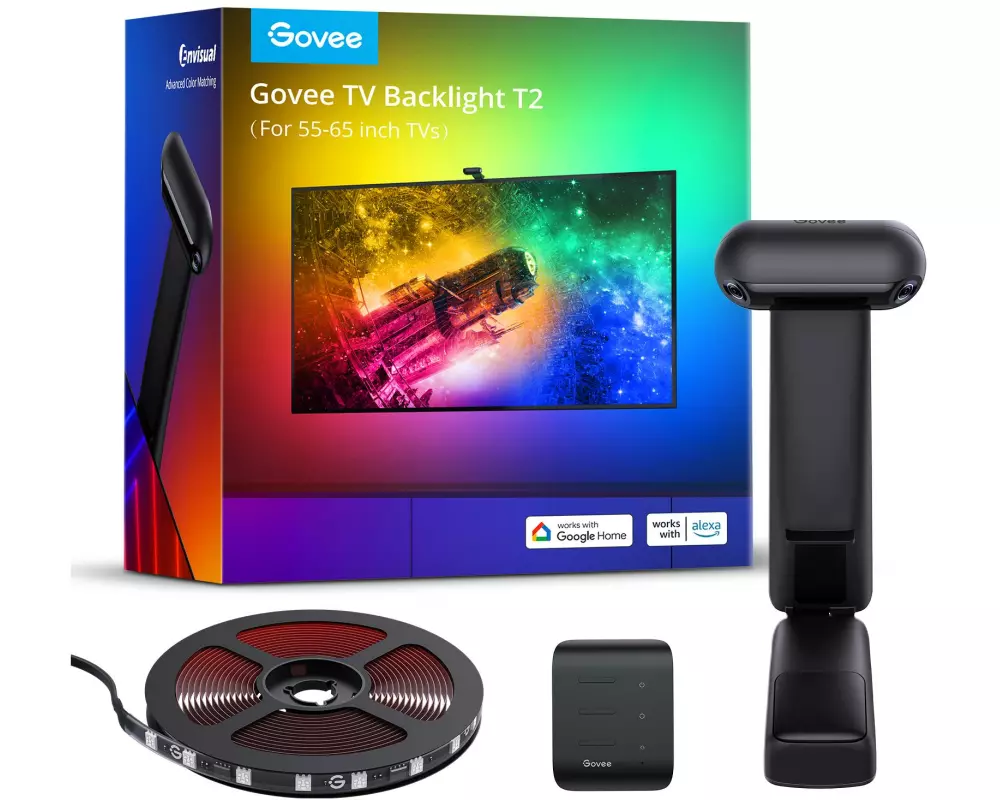 Govee Envisual TV Backlight T2, 55"-65", RGBIC, WiFi, BT