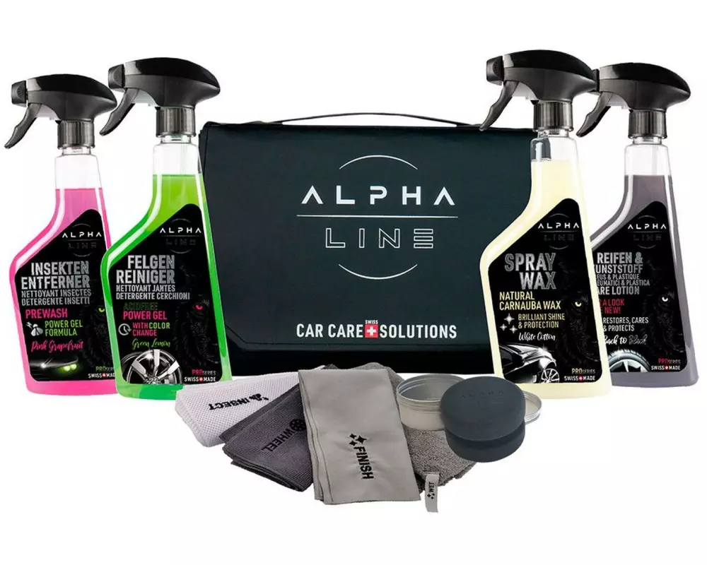 Alpha Line Car Care Set in Tasche 9-teilig