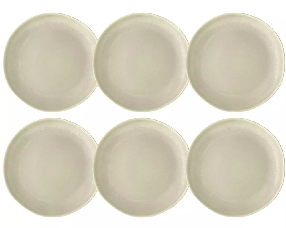 Villa Collection Frühstücks- & Dessertteller Shoku Ø 20 cm, 6 Stück, Beige