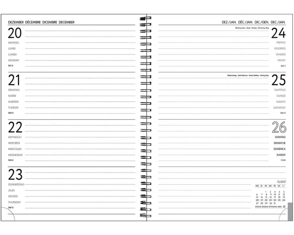 Simplex Wochenagenda Harmony 2027 1 Woche/2 Seiten, Birds