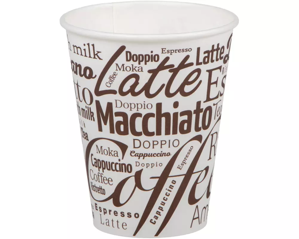 ELCO Einweg-Kaffeebecher Bistro 2 dl 1000 Stück, Braun/Weiss