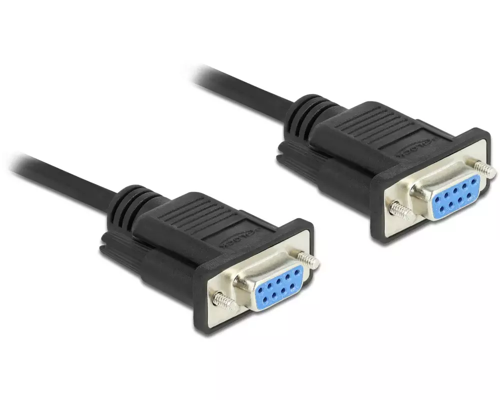 Delock Anschlusskabel Nullmodem RS-232 DB9, (f-f) 0.5 m