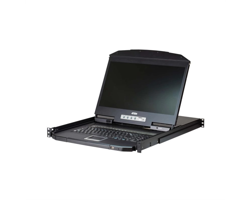 ATEN CL3116NX KVM-Switch, 18,5Zoll TFT, VGA, PS/2-USB, 16 Port, US-Layout
