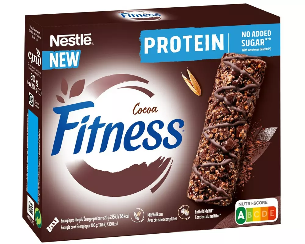 Nestlé Cerealien Schokoladenriegel Fit Cocoa Protein 4 x 20g
