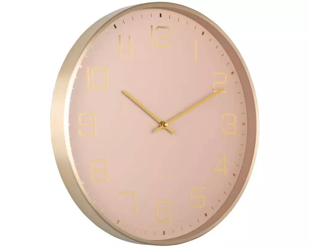 KARLSSON Wanduhr Elegance Glow Soft brown