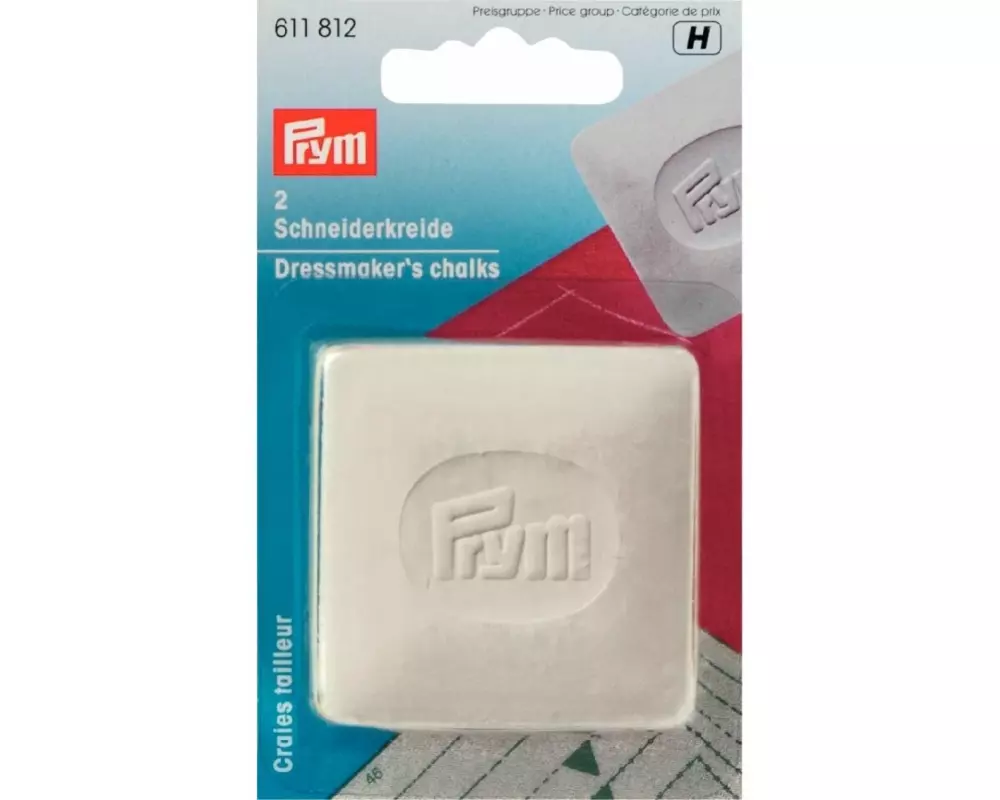 Prym Schneiderkreide 5 x 5 cm Weiss, 1 Stück
