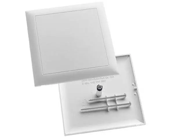 WEIBEL Steckdeckel EDIZIOdue Design 130 x 130 Weiss