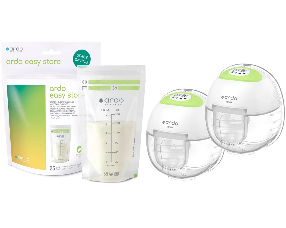 ARDO Milchpumpe Melia + Milchbeutel 25 Stück Elektrisch