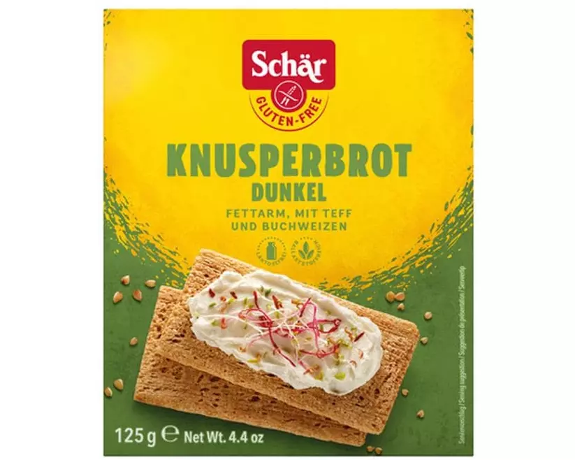 Dr.Schär Snack Knusperbrot dunkel glutenfrei 125 g