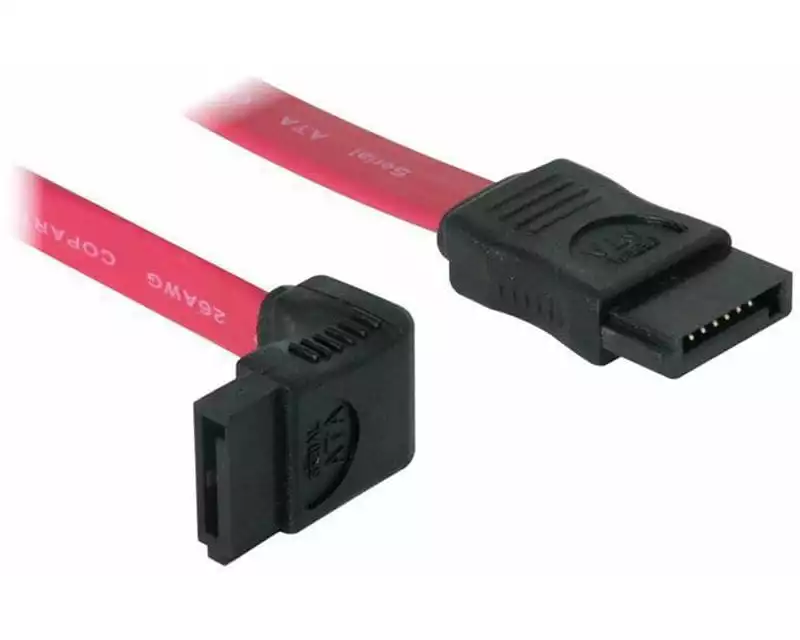 Delock SATA2-Kabel rot, gewinkelt, 30 cm
