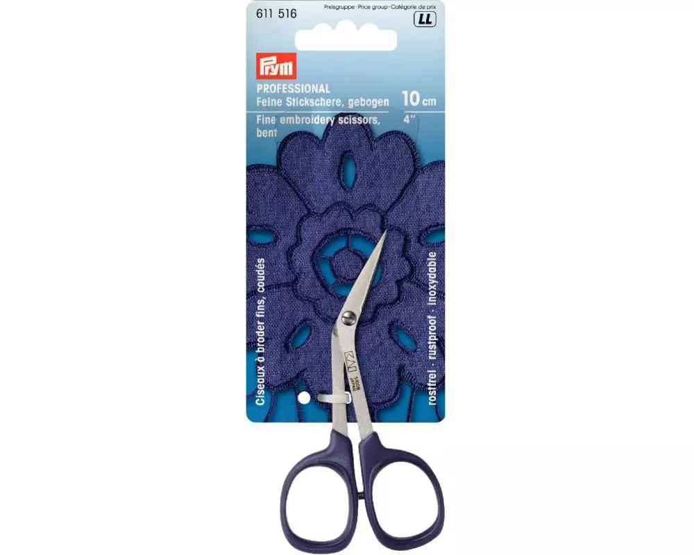 Prym Stickschere Professional 10 cm, gebogen