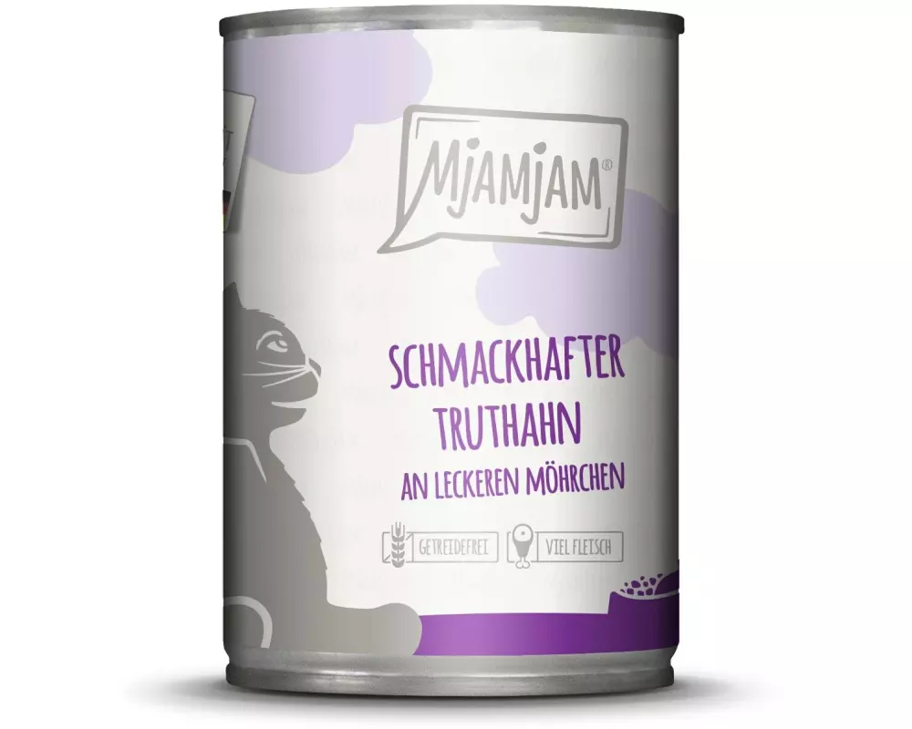 Mjamjam Nassfutter Dose Truthahn & Möhrchen, 400 g