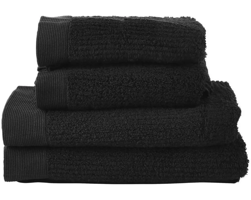 Zone Denmark Frottierwäscheset Classic 50 x 100 cm; 70 x 140 cm, Schwarz