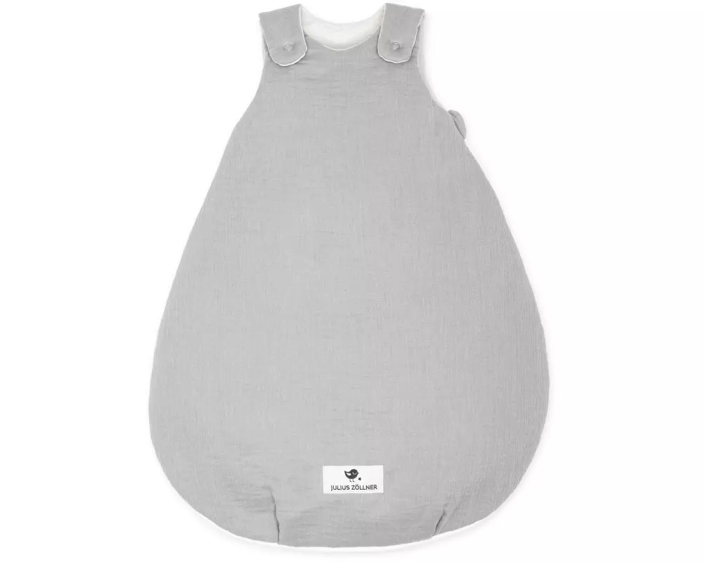 Julius Zöllner Baby-Ganzjahresschlafsack Musselin Grau Gr. 50/56