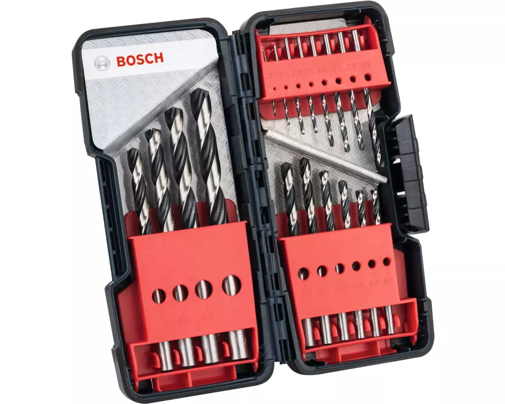 Bosch Spiralbohrer-Set HSS PointTeQ, 18-teilig