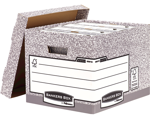 FELLOWES BankersBox Standard 00810-FFEU grau/weiss 33.5x29.2x40.4cm