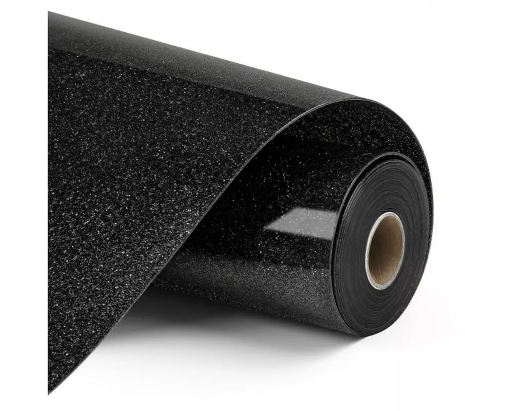 LOKLIK Plotterfolie Glitzer 30.5 x 90 cm, 1 Stück, Schwarz