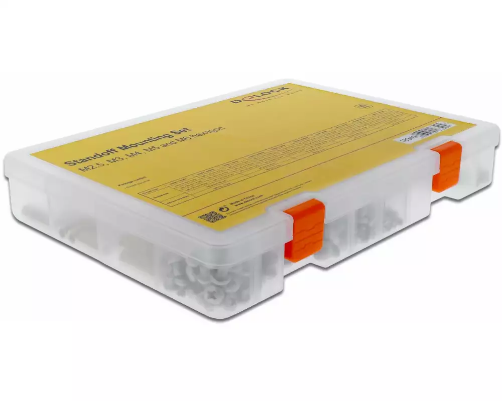 Delock Abstandshalter M2.5, M3, M4, M5, M6 Sechskant, 362 Stück