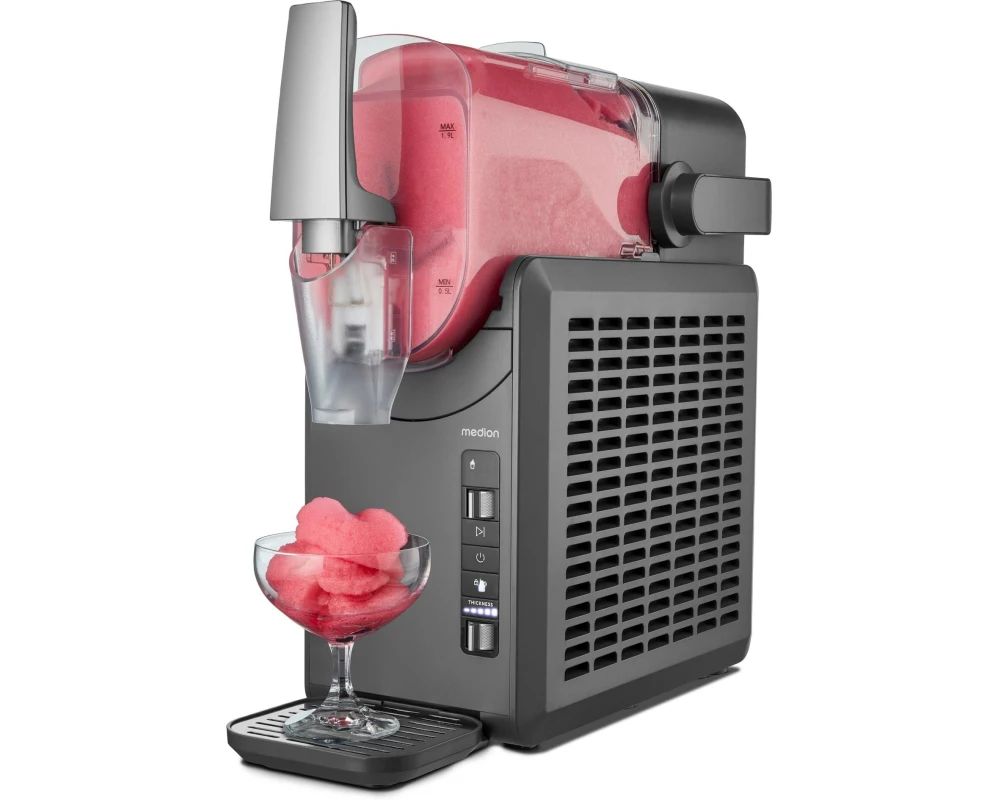 Medion Glacemaschine Slush Ice Maker, 2.6 l, Grau