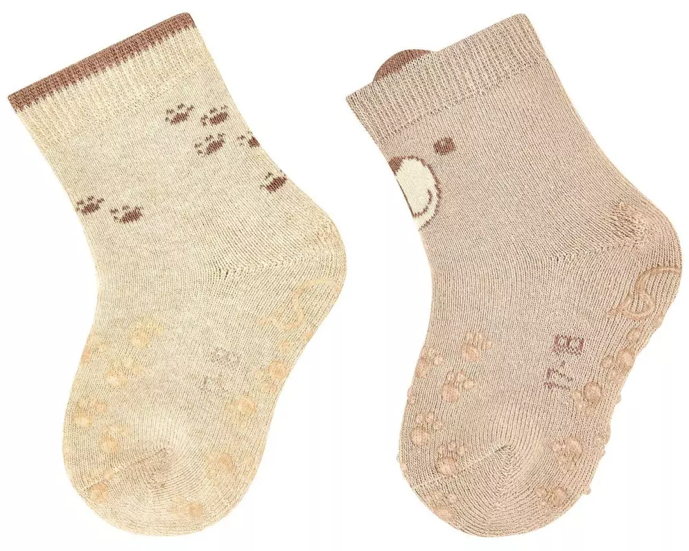 Sterntaler Antirutsch-Socken 2er Set Bär Sand Gr. 17/18