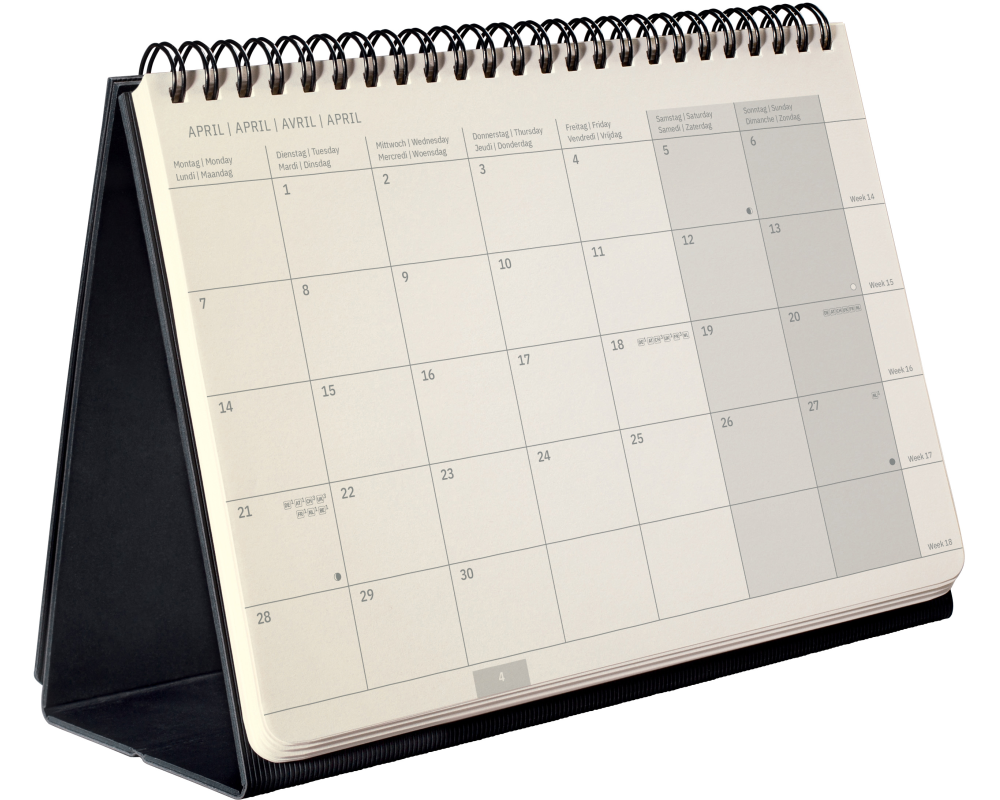 Sigel Tisch-Querkalender Conceptum 21.3 x 22cm, 2026, Schwarz
