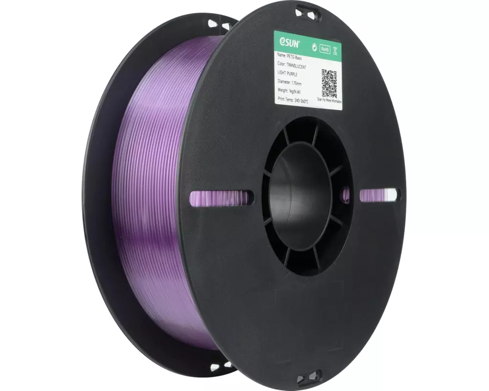 eSun Filament PETG-Basic, Transluzent 1.75 mm 1 kg
