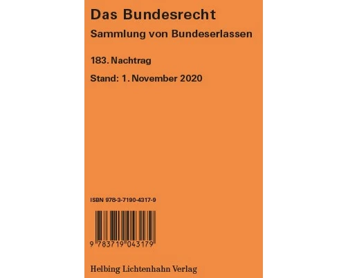 Das Bundeserecht, N 183