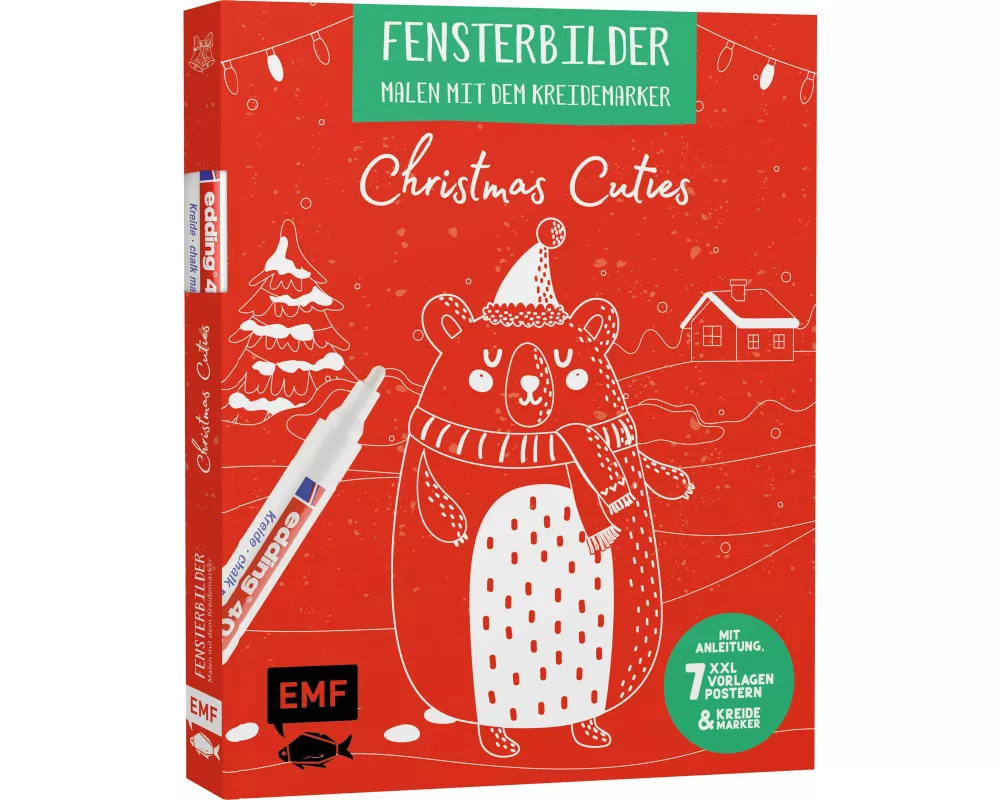 Vorlagenmappe Fensterbilder malen mit dem Kreidemarker – Christmas Cuties