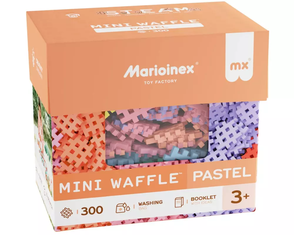 Max Bersinger Baukasten Marioinex Mini Waffle Pastell - 300 Teile