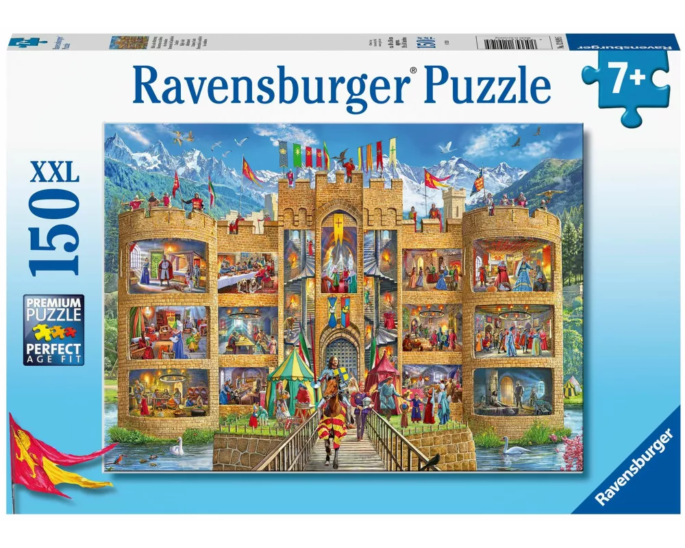 Kinderpuzzle 150 XXL Teile - Blick in die Ritterburg
