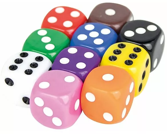 Würfel 16mm Opaque / 50 Stk