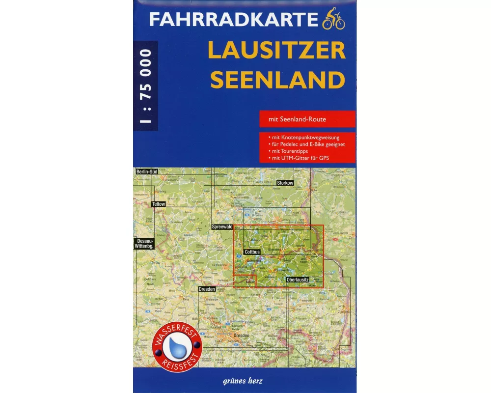 Fahrradkarte Lausitzer Seenland 1:75.000