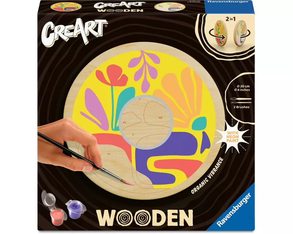 Ravensburger Malen nach Zahlen CreArt Wooden – Organische Schwingungen