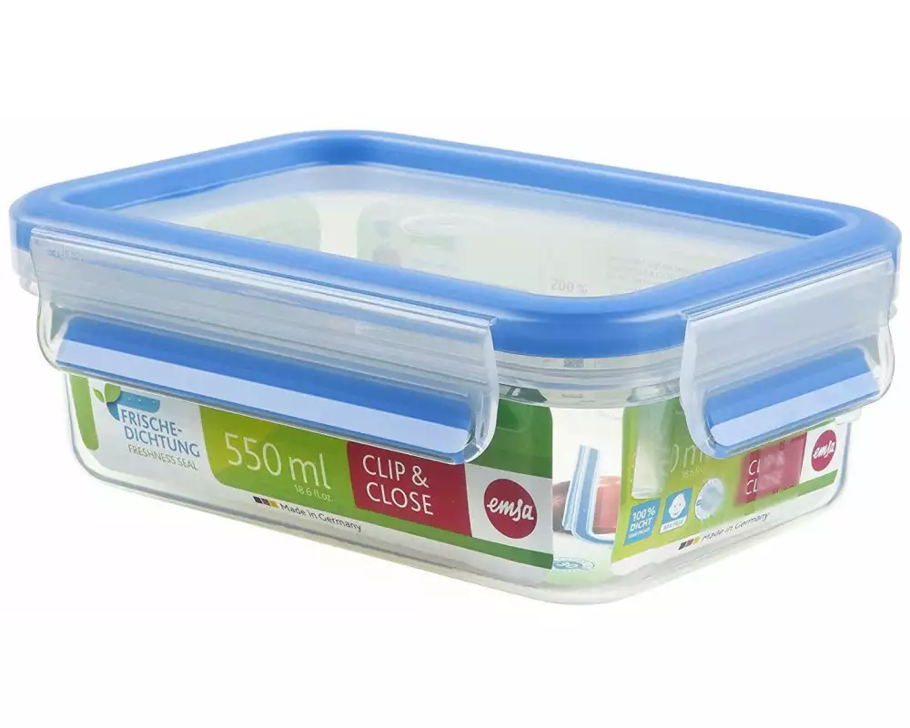 Emsa Vorratsbehälter Clip & Close 0.55 l, Transparent