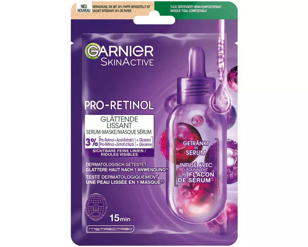 Garnier Gesichtsmaske Pro-Retinol glättend 1 Stück