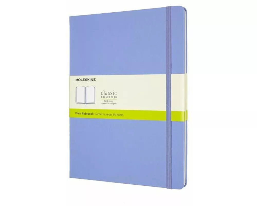 Moleskine Notizbuch XL, Blanko, Fester Einband, Hortensien Blau