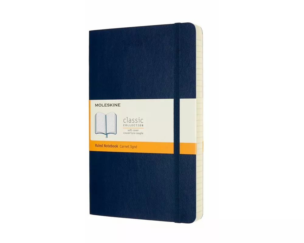 Moleskine Notizbuch - Erweitert, Large/A5, Liniert, Weicher Einband, Saphir