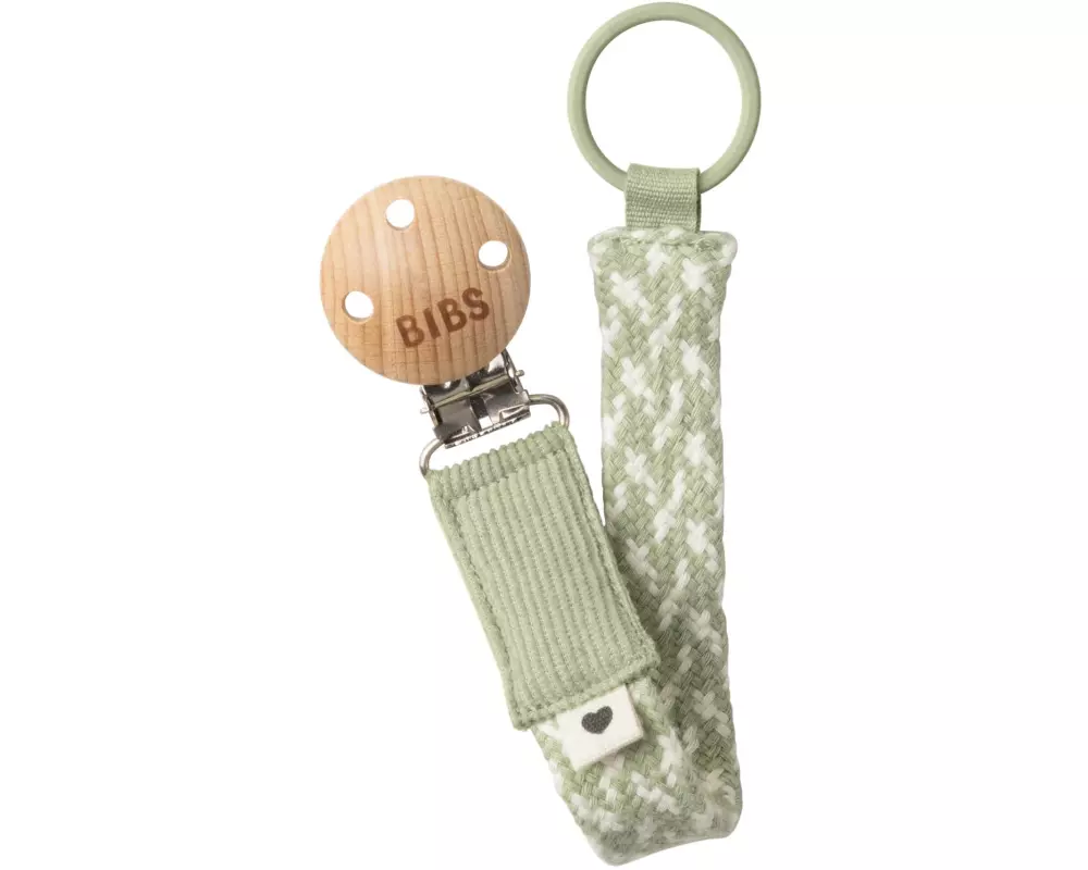 Bibs Nuggikette geflochten Sage Green/Ivory