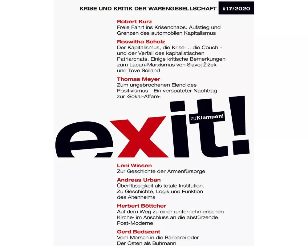 exit! Krise und Kritik der Warengesellschaft, Heft 17